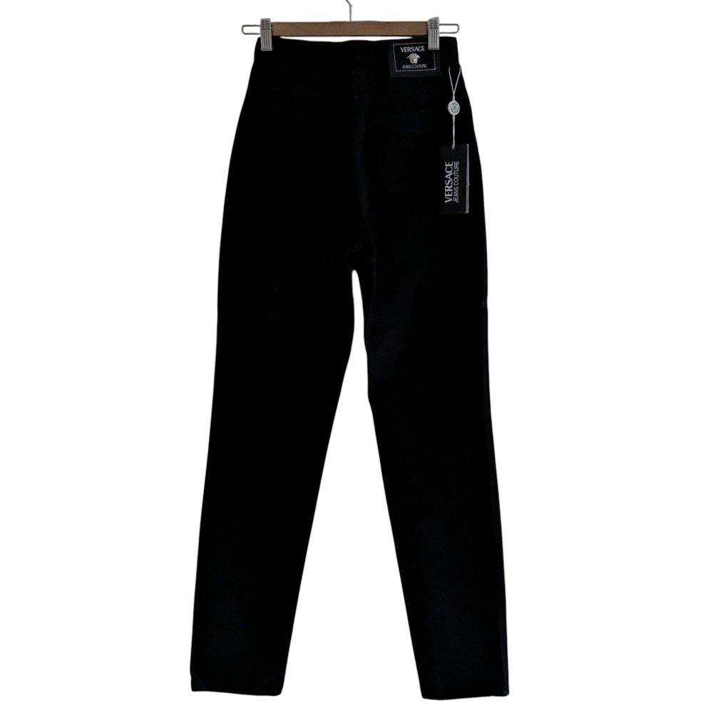 Versace Black High Rise Jeans Size 27 - Picture 3 of 11